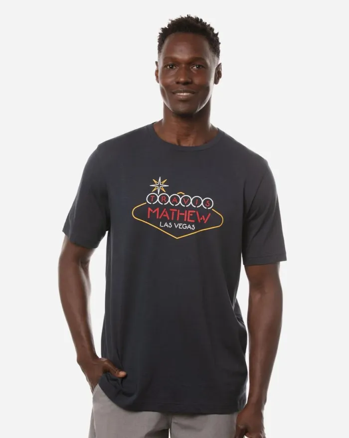 Men LA TO VEGAS 20 TEE Mood Indigo TravisMathew Tees