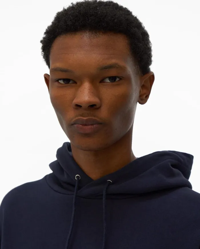 Men Laced Hoodie Admiral Blue Helmut Lang Sweatshirts