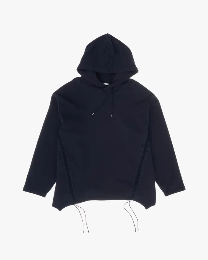 Men Laced Hoodie Admiral Blue Helmut Lang Sweatshirts