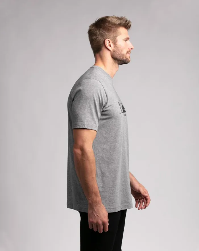 Men LAKE STATE TEE Heather Grey TravisMathew Tees