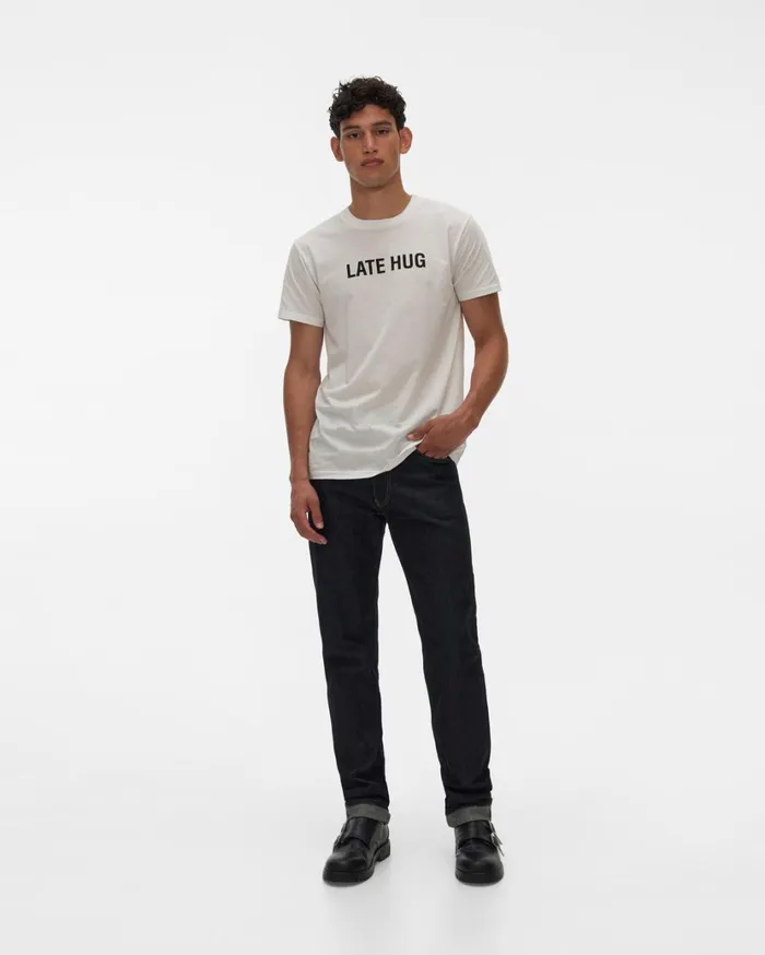 Men LATE HUG Standard Tee Chalk White Helmut Lang TShirts