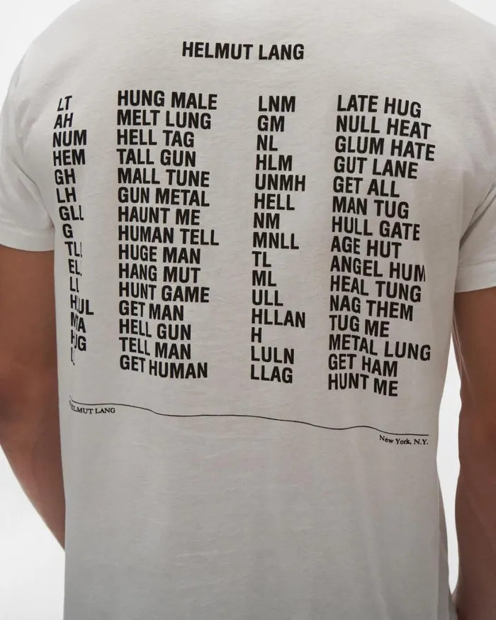 Men LATE HUG Standard Tee Chalk White Helmut Lang TShirts