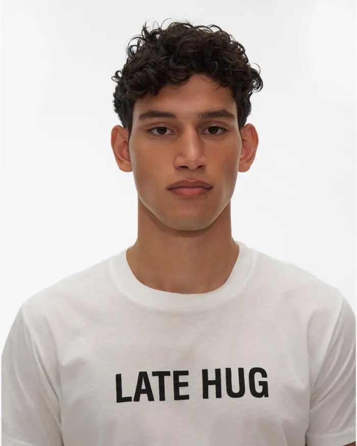 Men LATE HUG Standard Tee Chalk White Helmut Lang TShirts