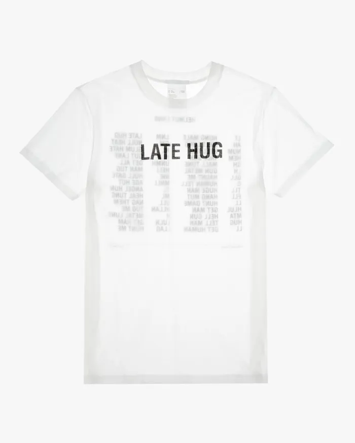 Men LATE HUG Standard Tee Chalk White Helmut Lang TShirts
