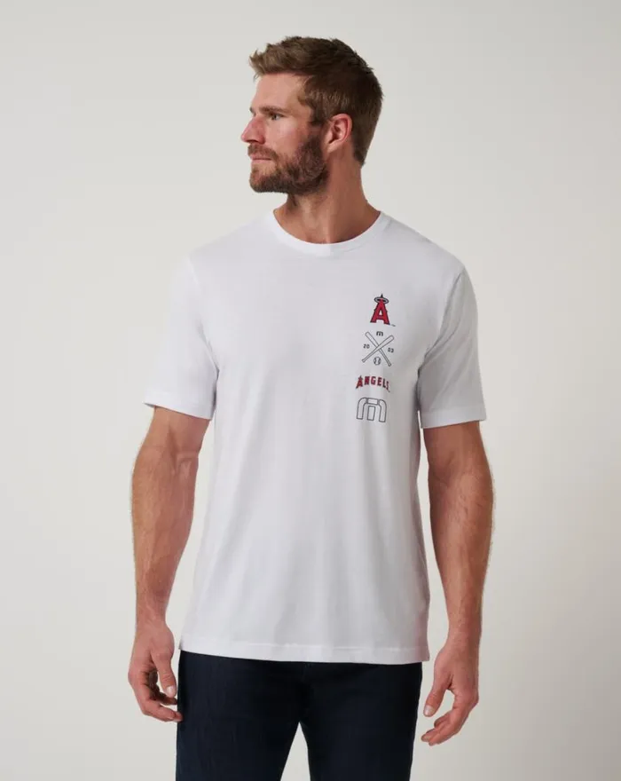 Men LOS ANGELES ANGELS SUNSET SLAM 20 TEE White TravisMathew Tees