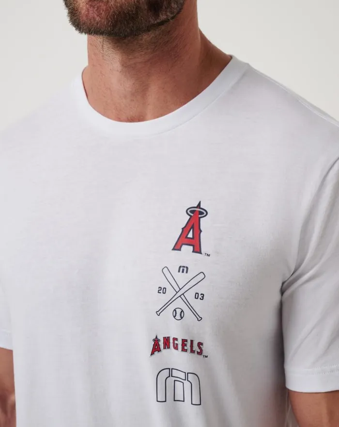 Men LOS ANGELES ANGELS SUNSET SLAM 20 TEE White TravisMathew Tees