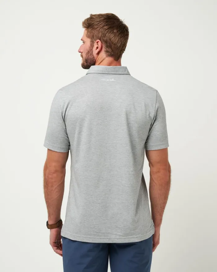 Men LOS ANGELES DODGERS THE ZINNA POLO Heather Grey TravisMathew Polos