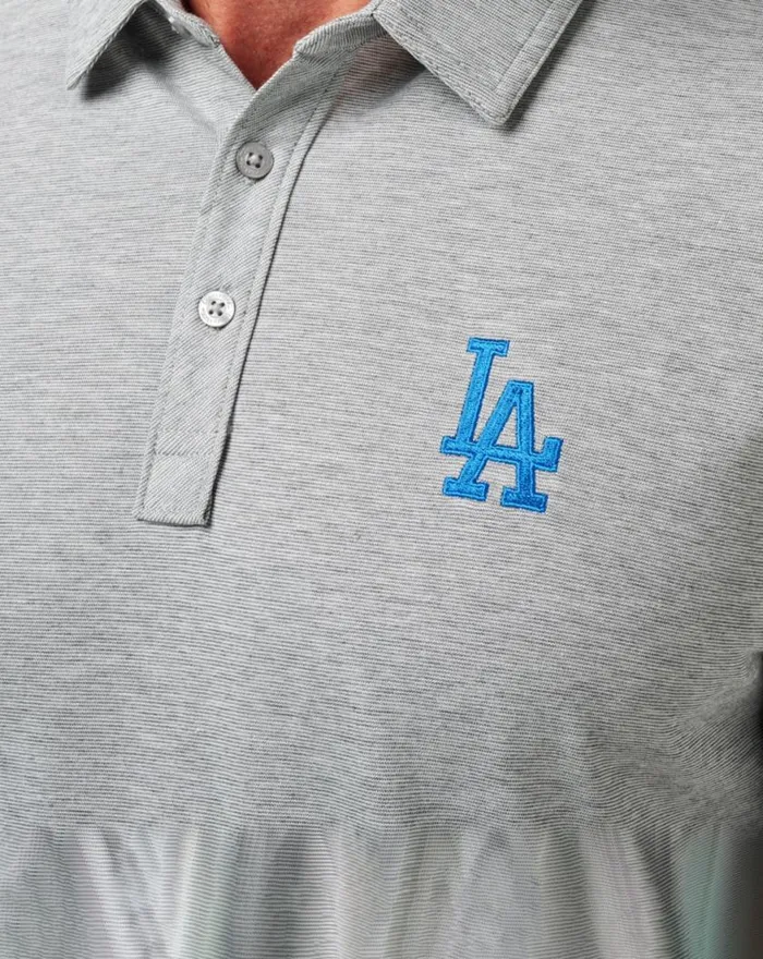 Men LOS ANGELES DODGERS THE ZINNA POLO Heather Grey TravisMathew Polos
