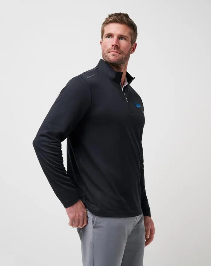 Men LOS ANGELES DODGERS TIME TO TAILGATE QUARTER ZIP Black TravisMathew Quarter Zips