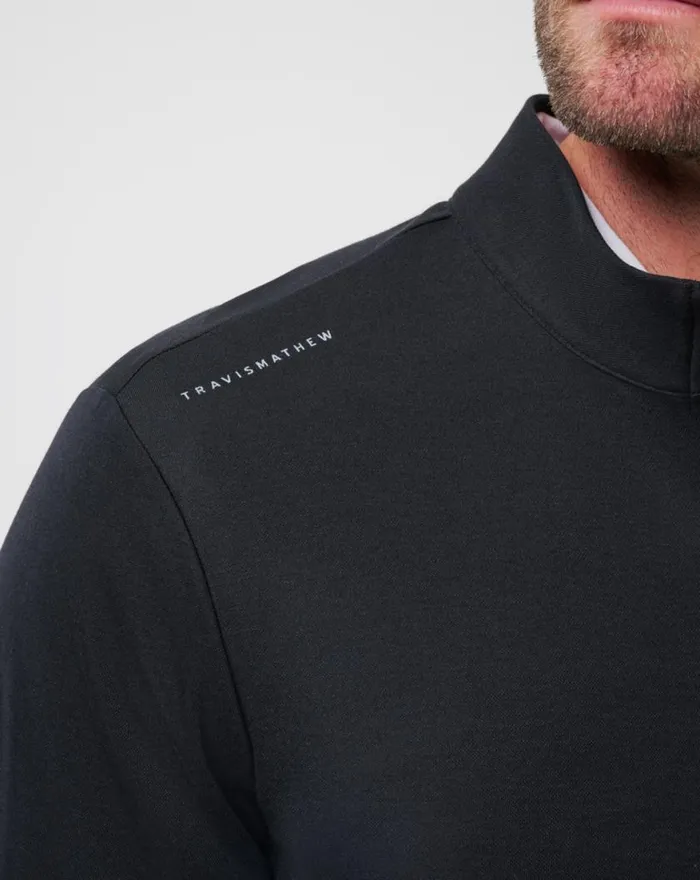 Men LOS ANGELES DODGERS TIME TO TAILGATE QUARTER ZIP Black TravisMathew Quarter Zips