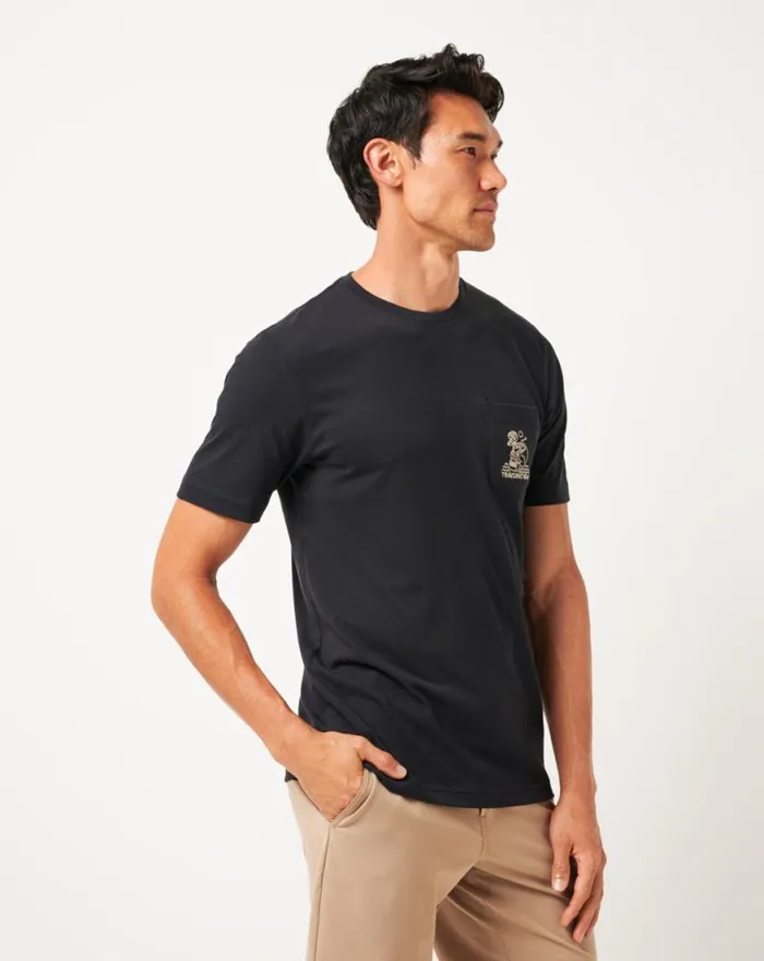 Men LOST CAVE POCKET TEE Black TravisMathew Tees