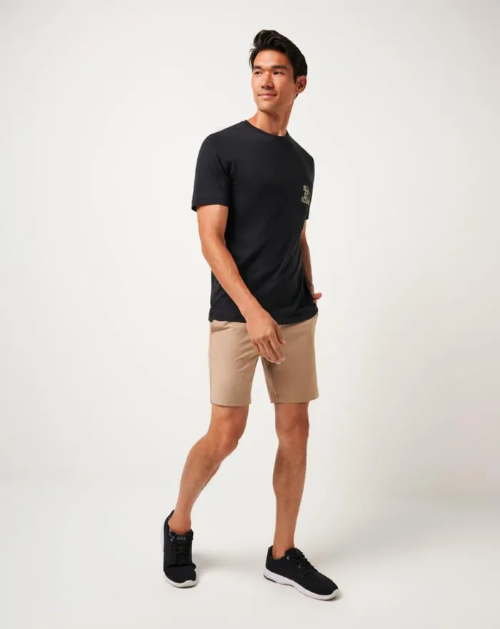 Men LOST CAVE POCKET TEE Black TravisMathew Tees