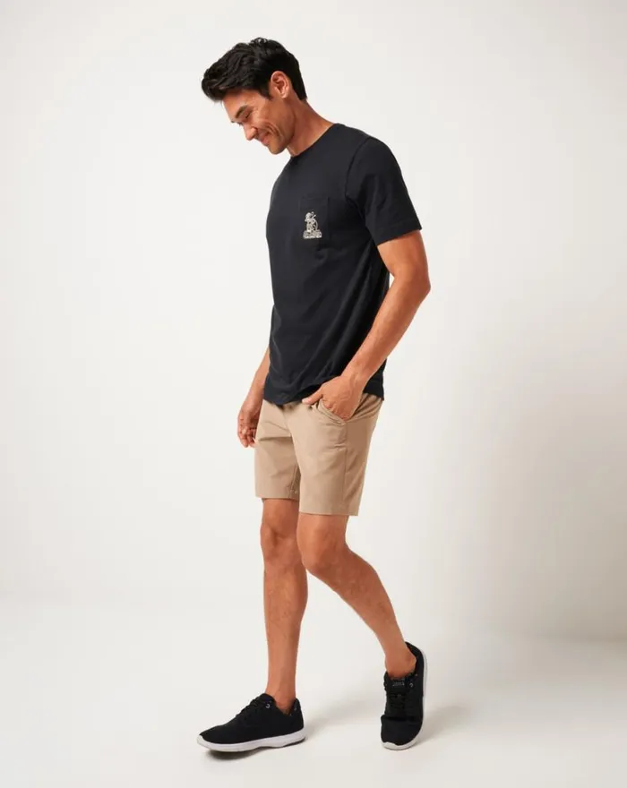 Men LOST CAVE POCKET TEE Black TravisMathew Tees