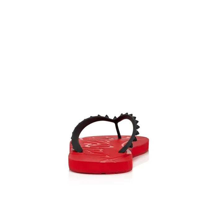 Men Loubi Flip Man Flipflops 8211 Rubber 8211 Red Black Christian Louboutin Sandals and Espadrilles