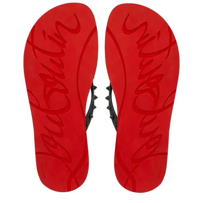 Men Loubi Flip Man Flipflops 8211 Rubber 8211 Red Black Christian Louboutin Sandals and Espadrilles