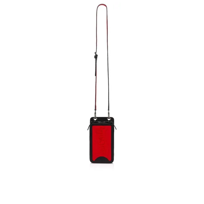 Men Loubi Phone Box Iphone Case Phone Pouch 8211 Rubber And Calf Leather 8211 Loubi Red Christian Louboutin Crossbody Bags
