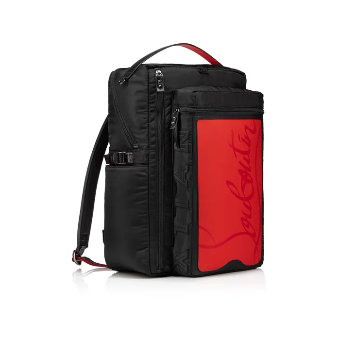 Men Loubideal Backpack 8211 Fabric And Rubber 8211 Loubi Red Christian Louboutin Crossbody Bags