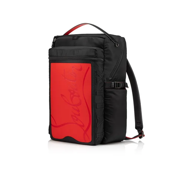 Men Loubideal Backpack 8211 Fabric And Rubber 8211 Loubi Red Christian Louboutin Crossbody Bags