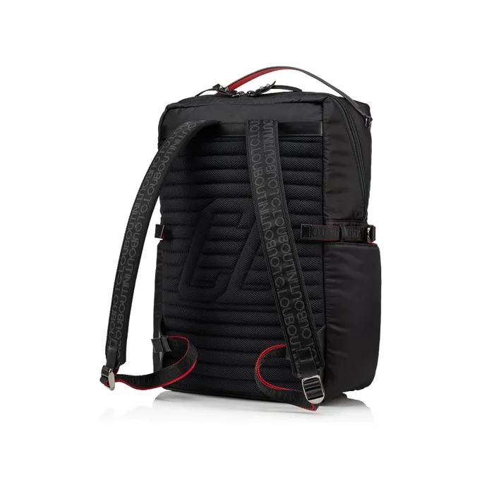 Men Loubideal Backpack 8211 Fabric And Rubber 8211 Loubi Red Christian Louboutin Crossbody Bags