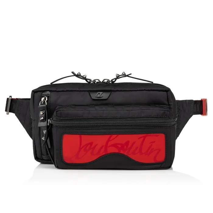 Men Loubideal Belt Bag 8211 Fabric And Rubber 8211 Loubi Red Christian Louboutin Crossbody Bags Men Loubideal Belt Bag 8211 Fabric And Rubber 8211 Loubi Red Christian Louboutin Crossbody Bags