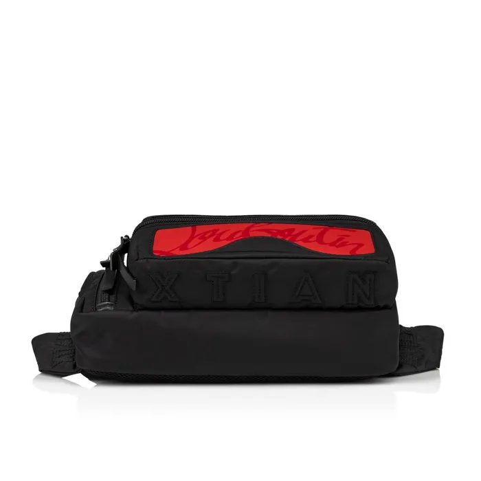 Men Loubideal Belt Bag 8211 Fabric And Rubber 8211 Loubi Red Christian Louboutin Crossbody Bags