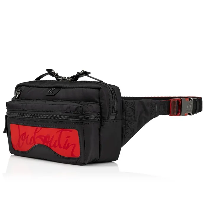 Men Loubideal Belt Bag 8211 Fabric And Rubber 8211 Loubi Red Christian Louboutin Crossbody Bags