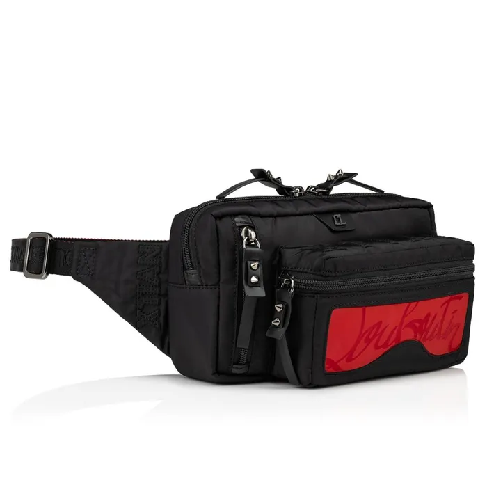Men Loubideal Belt Bag 8211 Fabric And Rubber 8211 Loubi Red Christian Louboutin Crossbody Bags