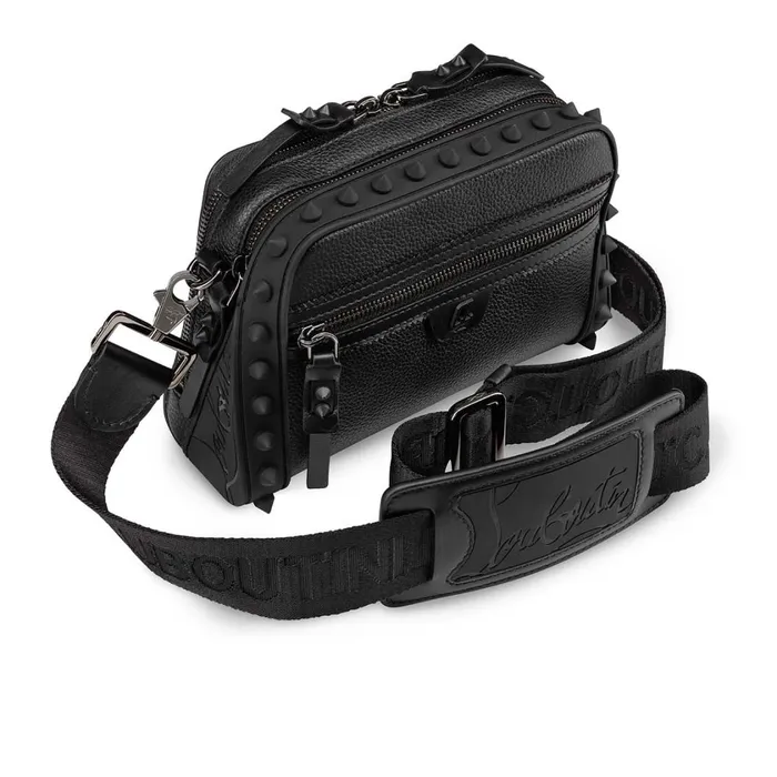 Men Loubitown Crossbody Bag 8211 Calf Leather 8211 Black Black Christian Louboutin Crossbody Bags