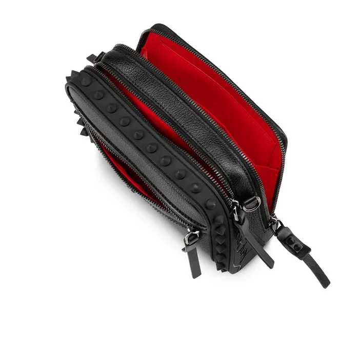 Men Loubitown Crossbody Bag 8211 Calf Leather 8211 Black Black Christian Louboutin Crossbody Bags