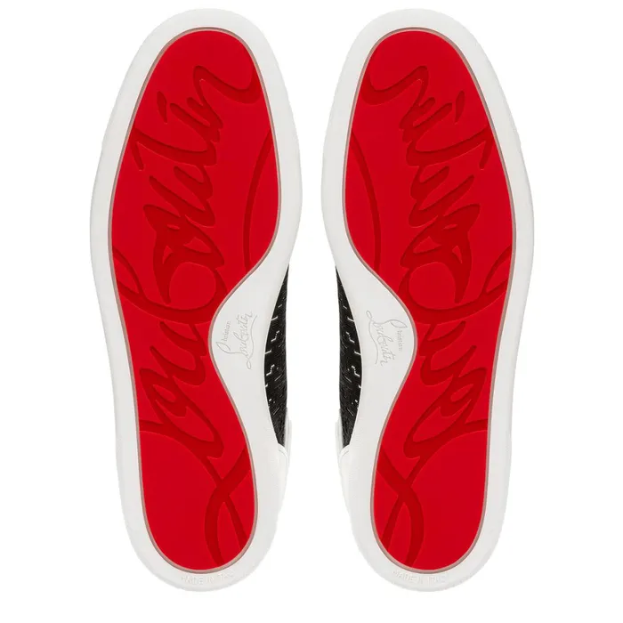 Men Louis Hightop Sneakers 8211 Calf Leather Coated Canva Techno CL And Nappa Leather 8211 White White Christian Louboutin High Top Sneakers