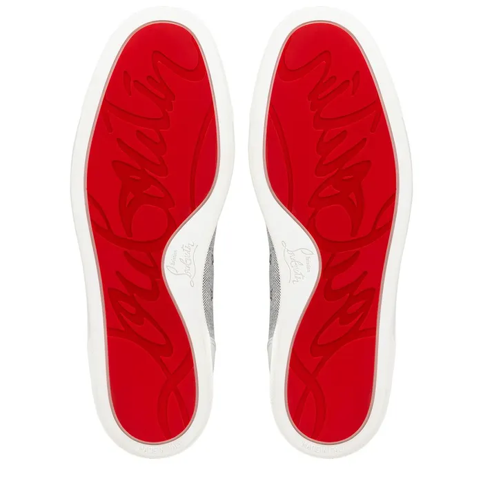 Men Louis Hightop Sneakers 8211 Calf Leather Fabric And Veau Velours 8211 Marine Blue Christian Louboutin High Top Sneakers