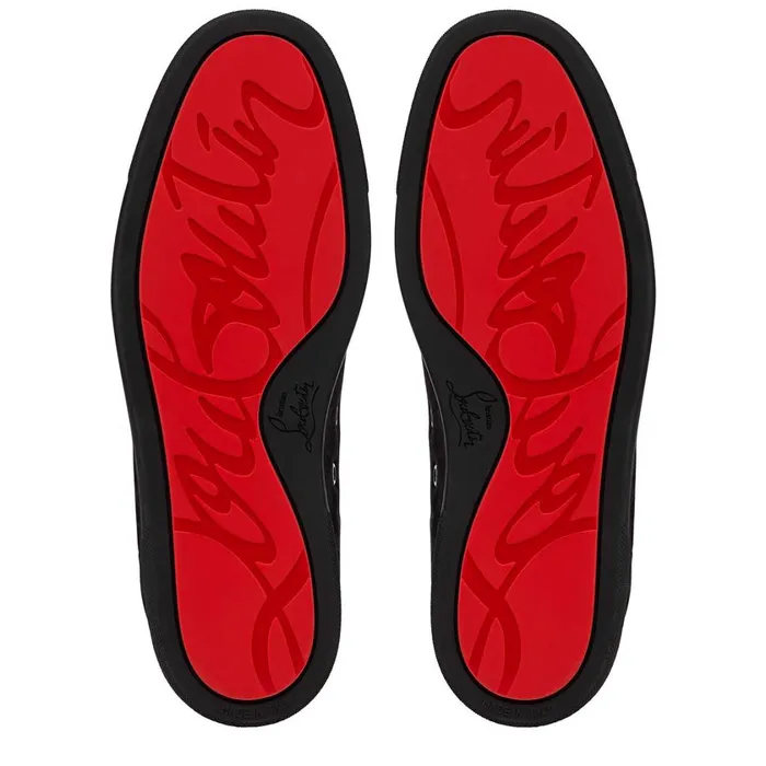Men Louis Hightop Sneakers 8211 Veau Velours 8211 Black Black Christian Louboutin High Top Sneakers