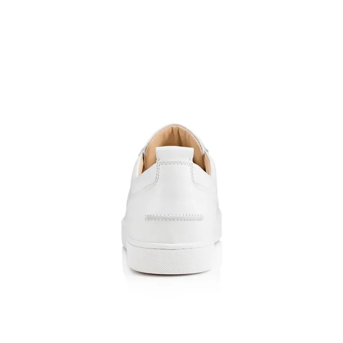 Men Louis Junior Sneakers 8211 Calf Leather 8211 White White Christian Louboutin Low Top Sneakers