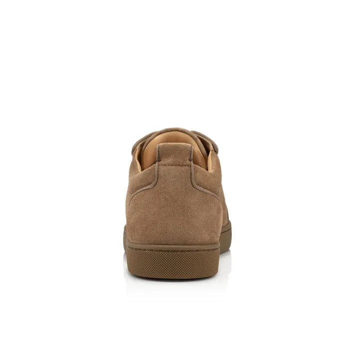 Men Louis Junior Sneakers 8211 Leather 8211 Roca Brown Christian Louboutin Low Top Sneakers