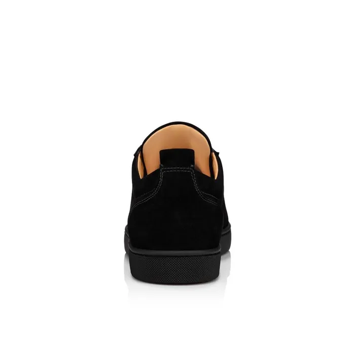 Men Louis Junior Sneakers 8211 Veau Velours 8211 Black Black Christian Louboutin Low Top Sneakers