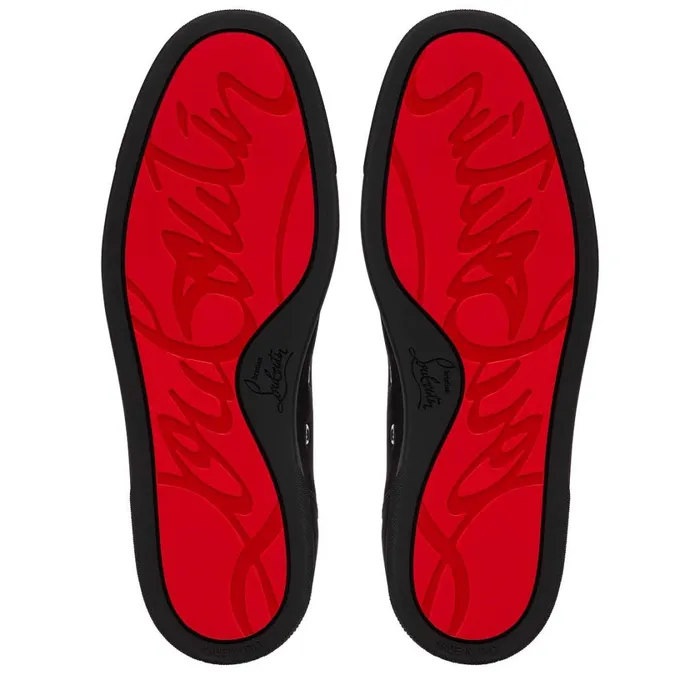 Men Louis Junior Sneakers 8211 Veau Velours 8211 Black Black Christian Louboutin Low Top Sneakers