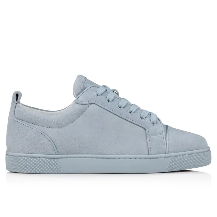 Men Louis Junior Sneakers 8211 Veau Velours 8211 Paseo Blue Christian Louboutin Low Top Sneakers