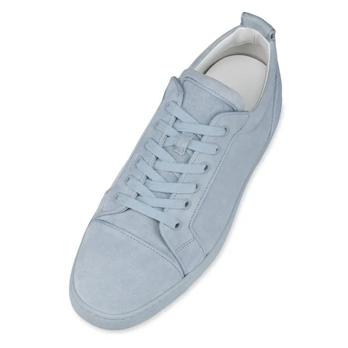 Men Louis Junior Sneakers 8211 Veau Velours 8211 Paseo Blue Christian Louboutin Low Top Sneakers
