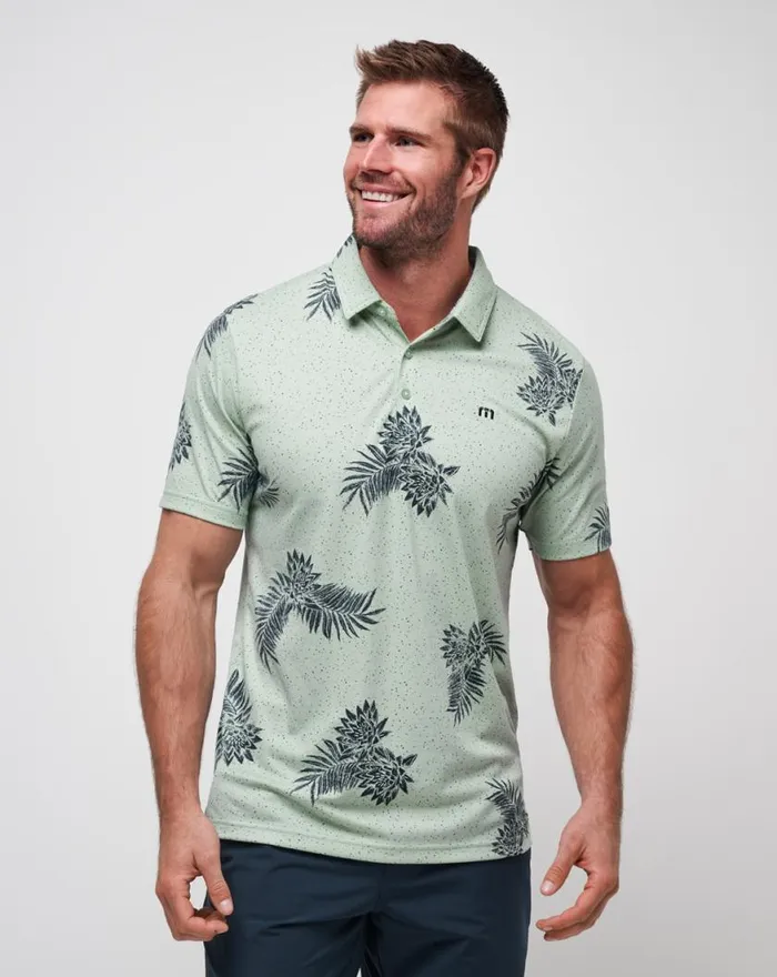 Men LUSH FOREST POLO Jadeite TravisMathew Polos