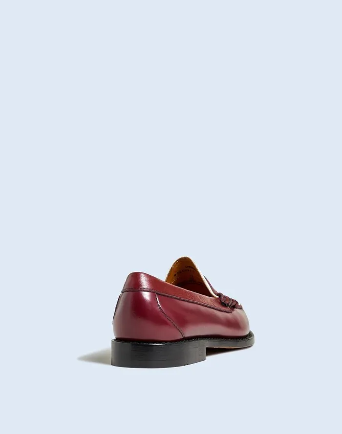 Men Madewell X GHBASS Larson Weejuns Loafers Wine White Madewell Dress Shoes and Loafers