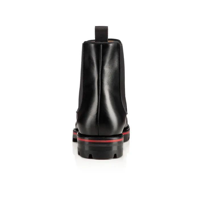 Men Melon Ankle Boots 8211 Calf Leather 8211 Black Black Christian Louboutin Ankle Boots