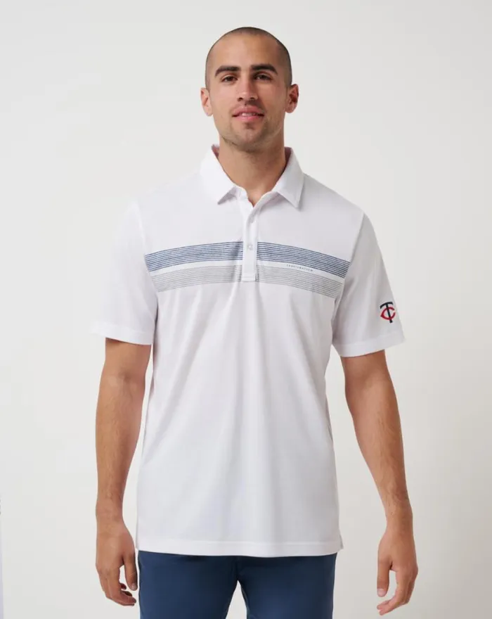 Men MINNESOTA TWINS TOP RECRUIT POLO White TravisMathew Polos
