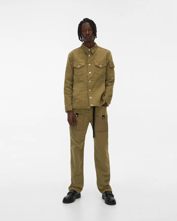 Men Moleskin Trucker Jacket Pale Moss Helmut Lang Jackets