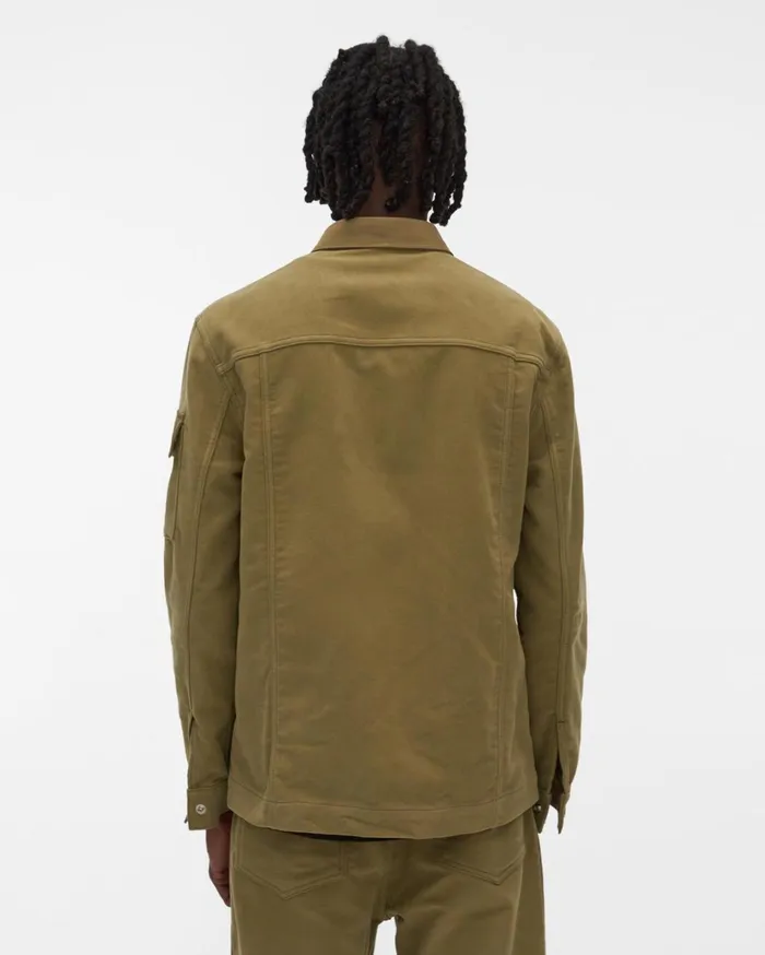 Men Moleskin Trucker Jacket Pale Moss Helmut Lang Jackets