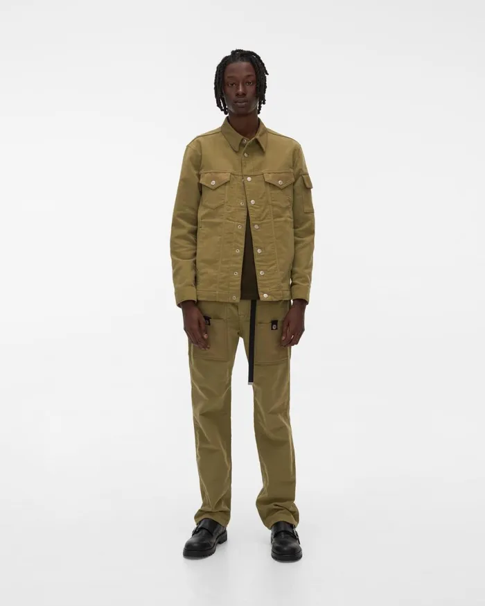Men Moleskin Trucker Jacket Pale Moss Helmut Lang Jackets