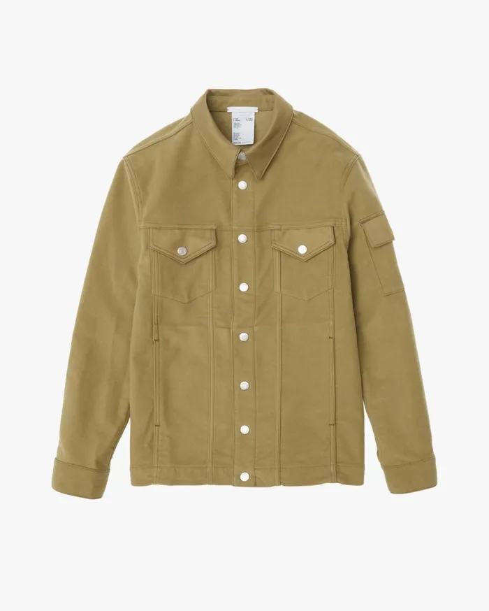 Men Moleskin Trucker Jacket Pale Moss Helmut Lang Jackets