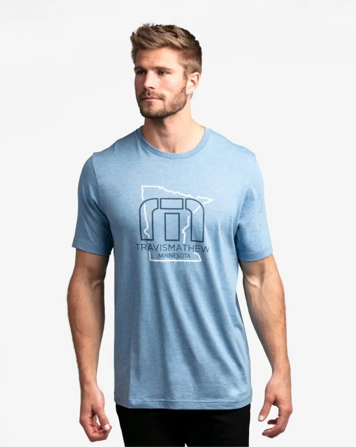Men MONARCH 20 TEE Heather Allure TravisMathew Tees