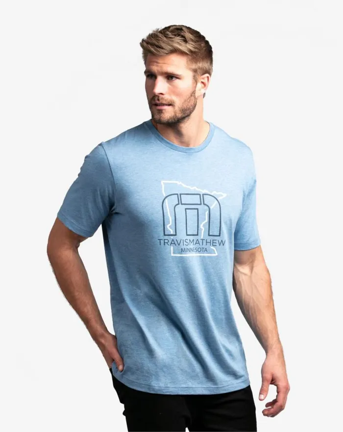Men MONARCH 20 TEE Heather Allure TravisMathew Tees Men MONARCH 20 TEE Heather Allure TravisMathew Tees
