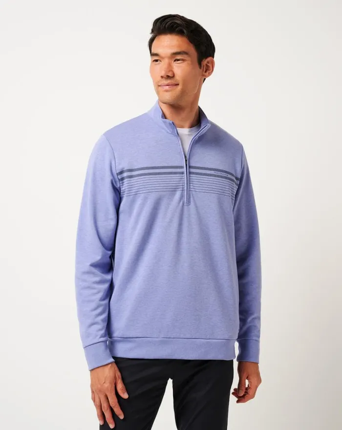 Men MOONLIGHTER QUARTER ZIP Heather Violet Storm TravisMathew Quarter Zips