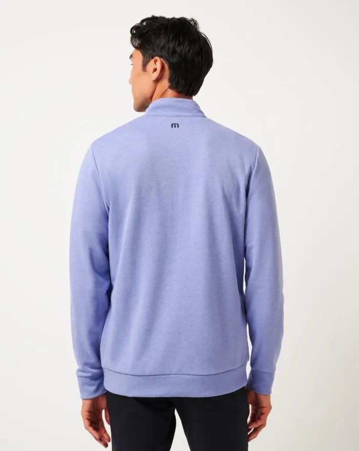Men MOONLIGHTER QUARTER ZIP Heather Violet Storm TravisMathew Quarter Zips